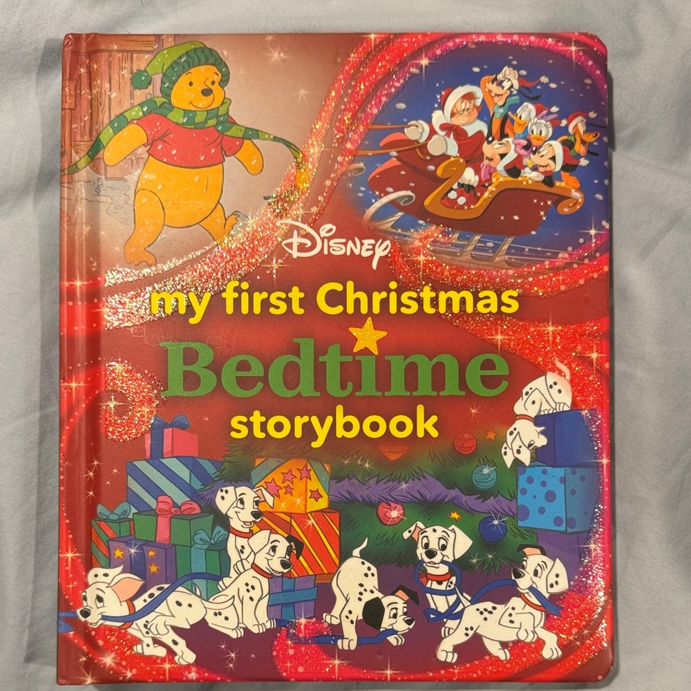 Disney Festive Christmas Storybook with Red and Green